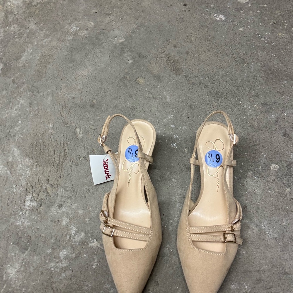 Jessica Simpson Elegant Beige Slingback Women's Shoes